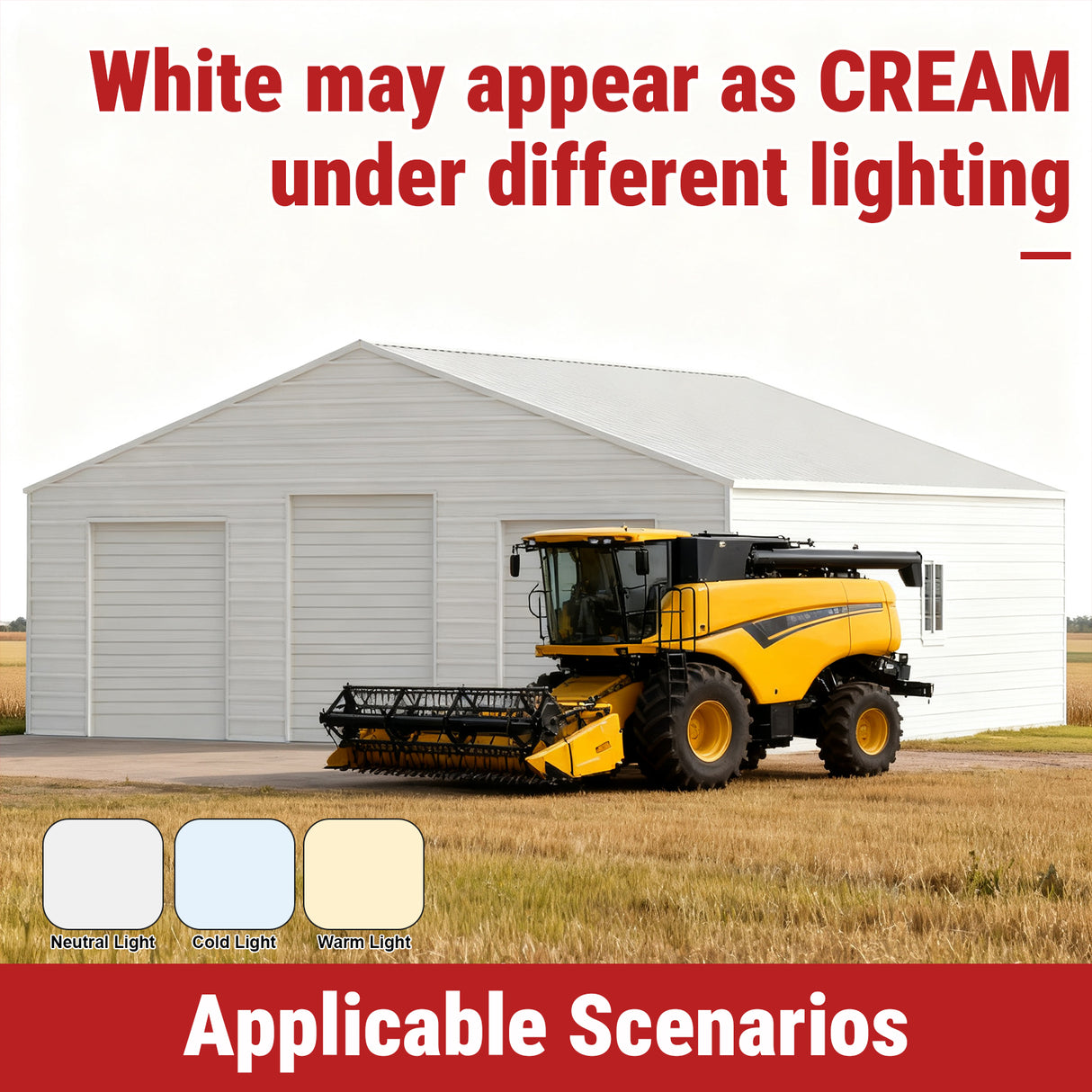 39FT × 39FT Metal Barn Heavy-Duty Steel Building with 3 Rolling Doors
