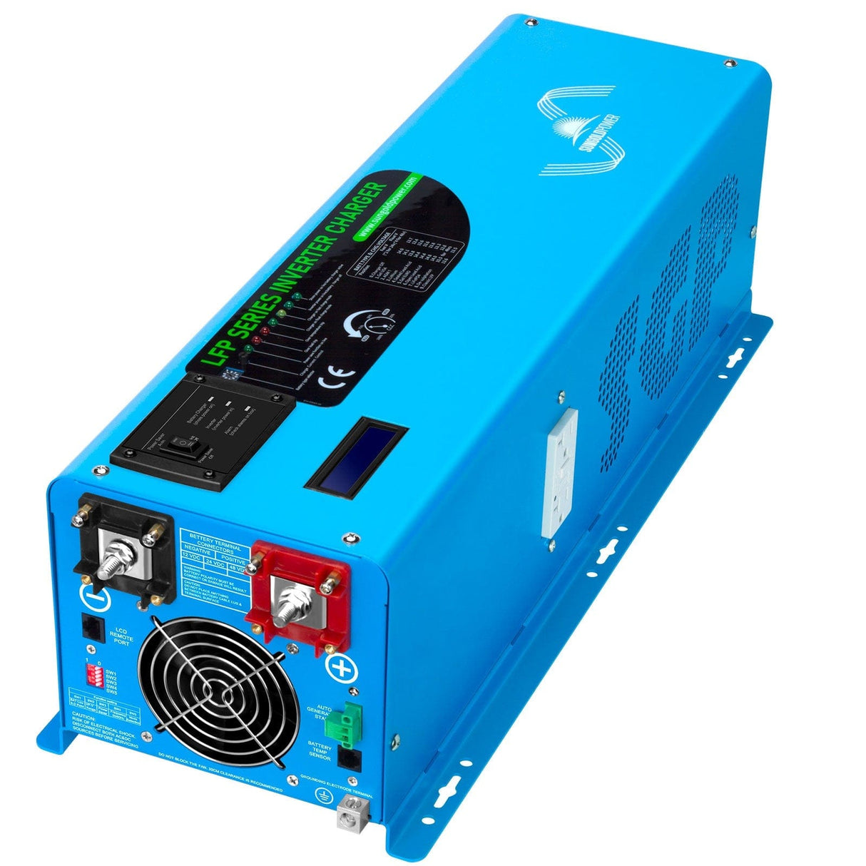 SunGoldPower 4000W Peak (12000W) DC 12V Pure Sine Wave Inverter With Charger