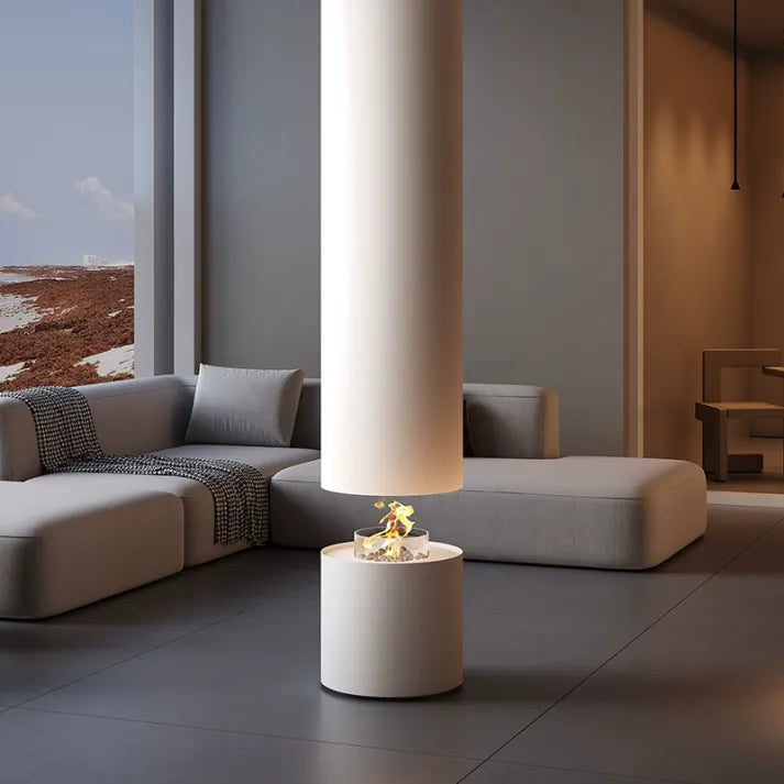 HearthArtSinn Bioethanol High-end Simple Column Real Flame Hanging Fireplaces
