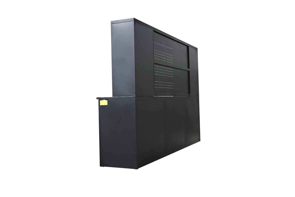 Chery Industrial Steelman 10’ Workbench Cabinet with 40 Drawers, 2 Cabinets & Pegboard Heavy‑Duty Tool Storage WW000217