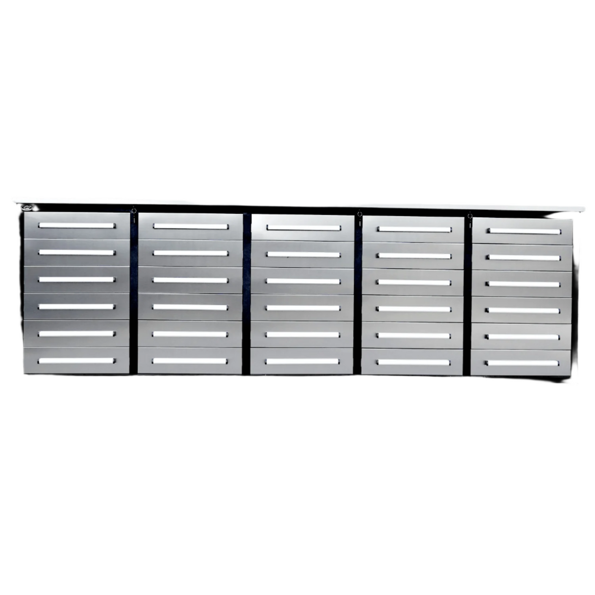 Chery Industrial 10ft Workbench Storage Cabinet with 30 Drawers