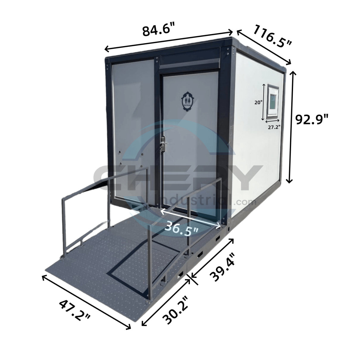 Chery Industrial 10 ft Handicap‑Accessible Portable Toilet SUIMT10FTADA