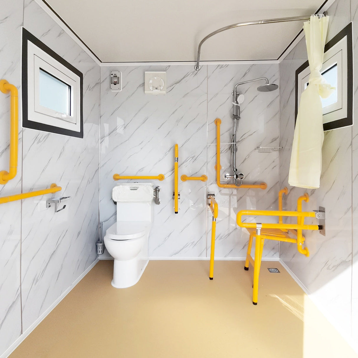 Chery Industrial 10 ft Handicap‑Accessible Portable Toilet with Built‑In Shower SUIMT10FTADAWS