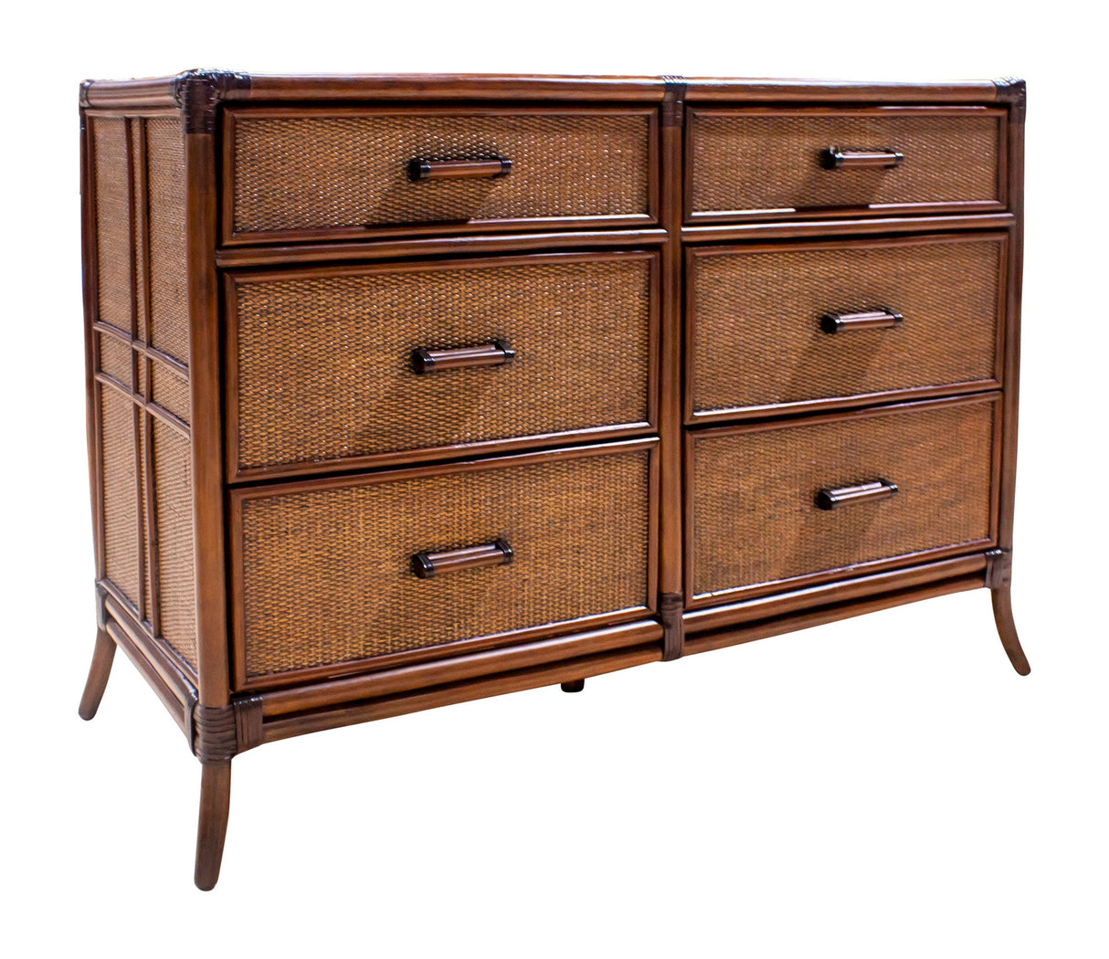 Palm Island 6-Drawer Dresser with Glass