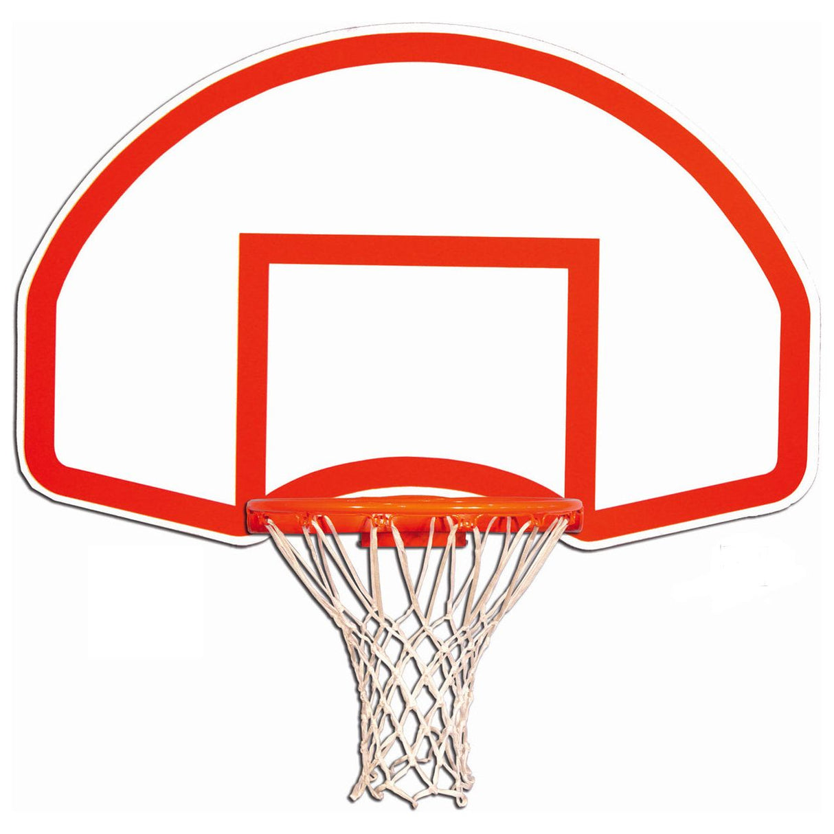 Gared Rear‑Mount Fan‑Shape Steel Backboard 35″ x 54″ Marked Steel Outdoor Backboard
