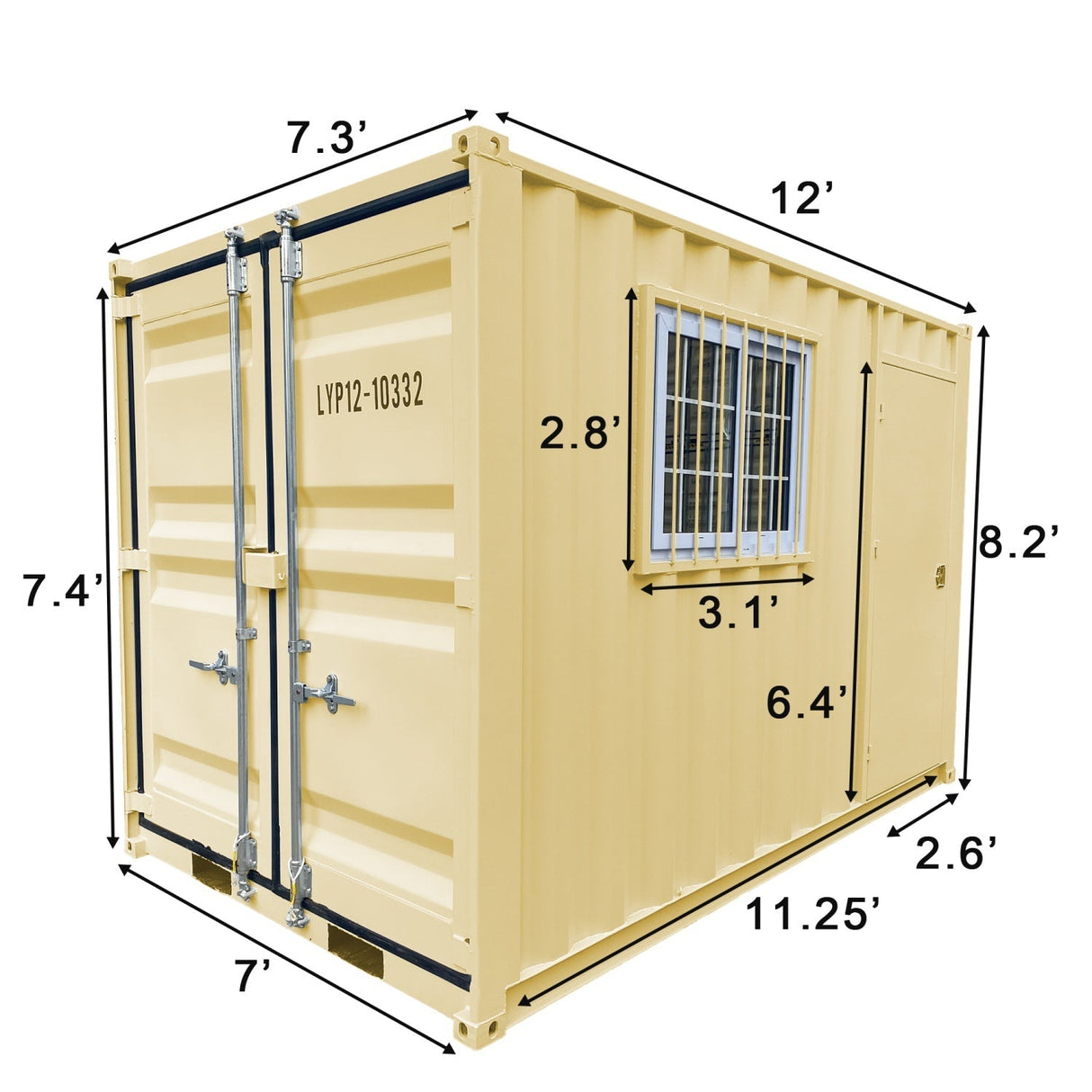 Chery Industrial 12' Small Cubic Shipping Container