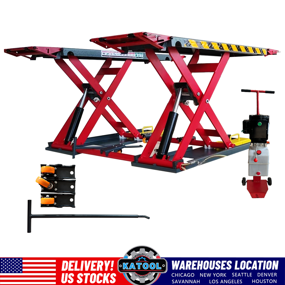 Katool Commercial Grade Scissor Lift Reinforced Frame Upgraded Hydraulic System KT‑X77