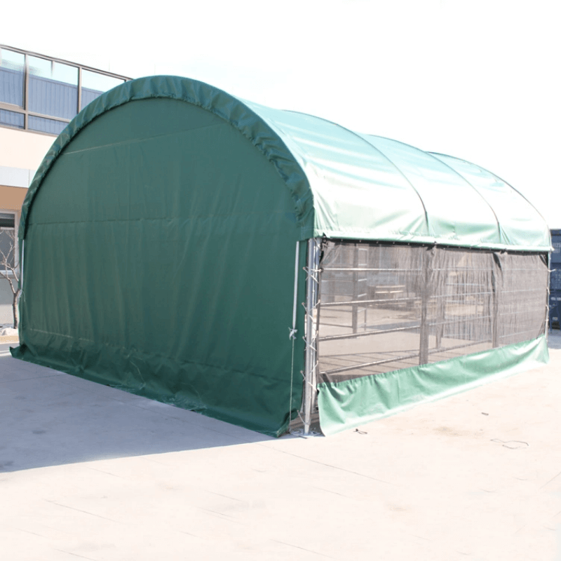 Chery Industrial 13' x 13' Livestock Corral Shelter with front door
