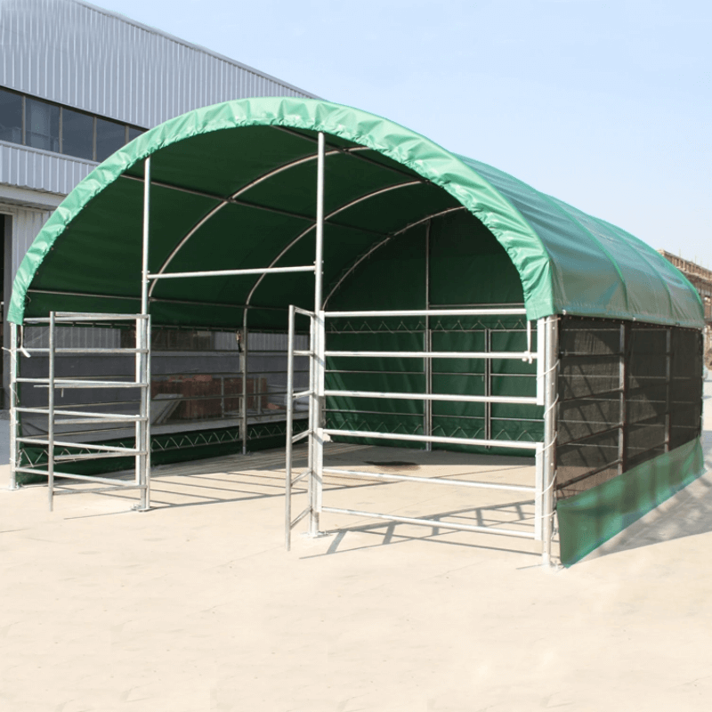 13' x 13' Livestock Corral Shelter with Front Door