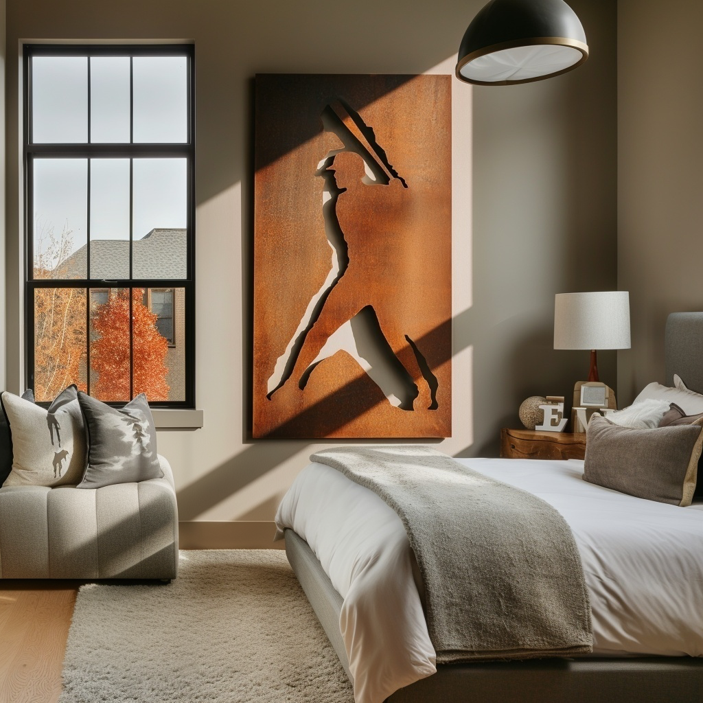 The Slugger - Metal Wall Art