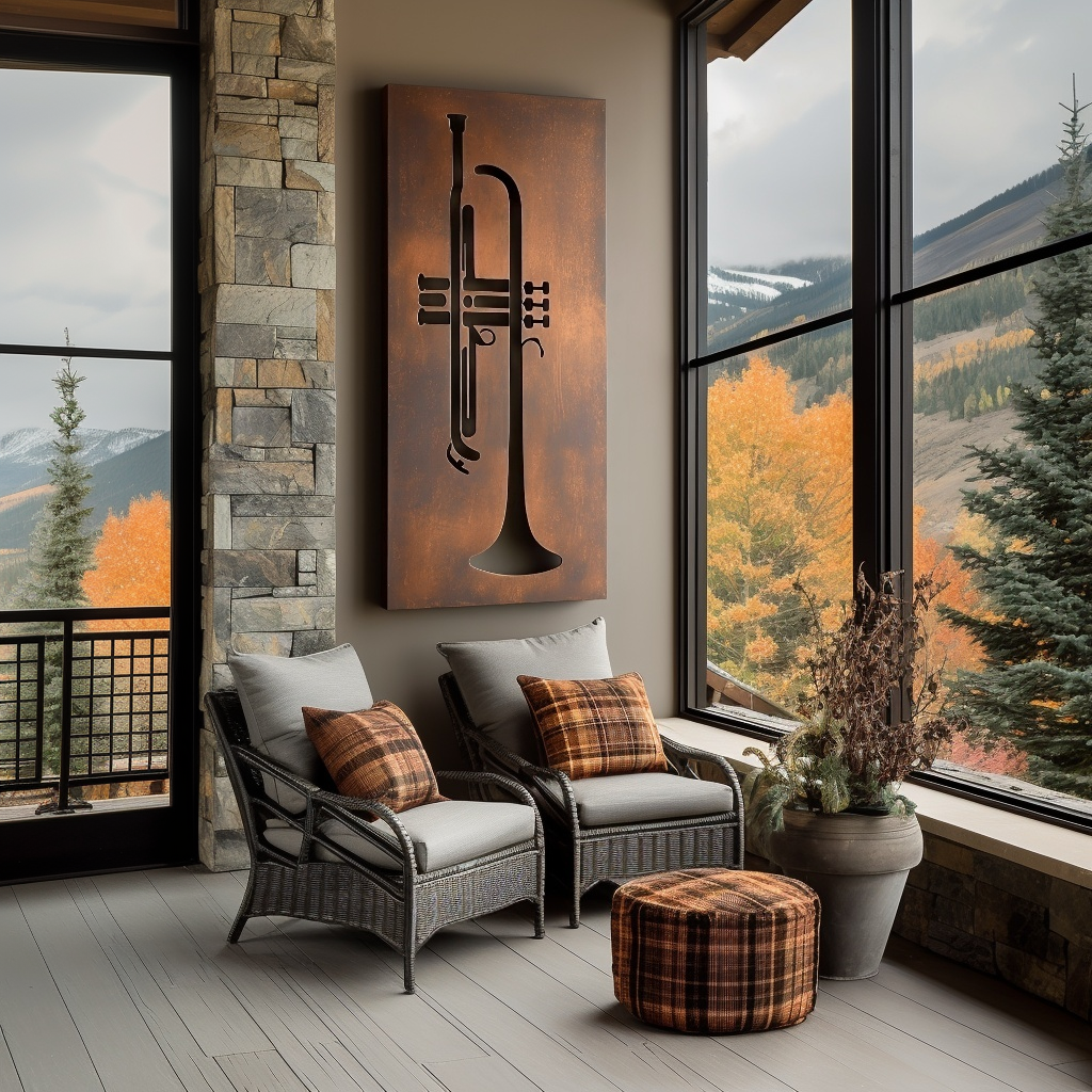 The Horn - Metal Wall Art