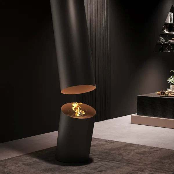 HearthArtSinn Bioethanol High-end Simple Column Real Flame Hanging Fireplaces