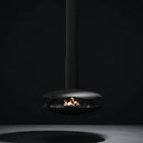 HearthArtSinn Shine 8 Luxury Hanging Disc-Shaped Real Fire Fireplace