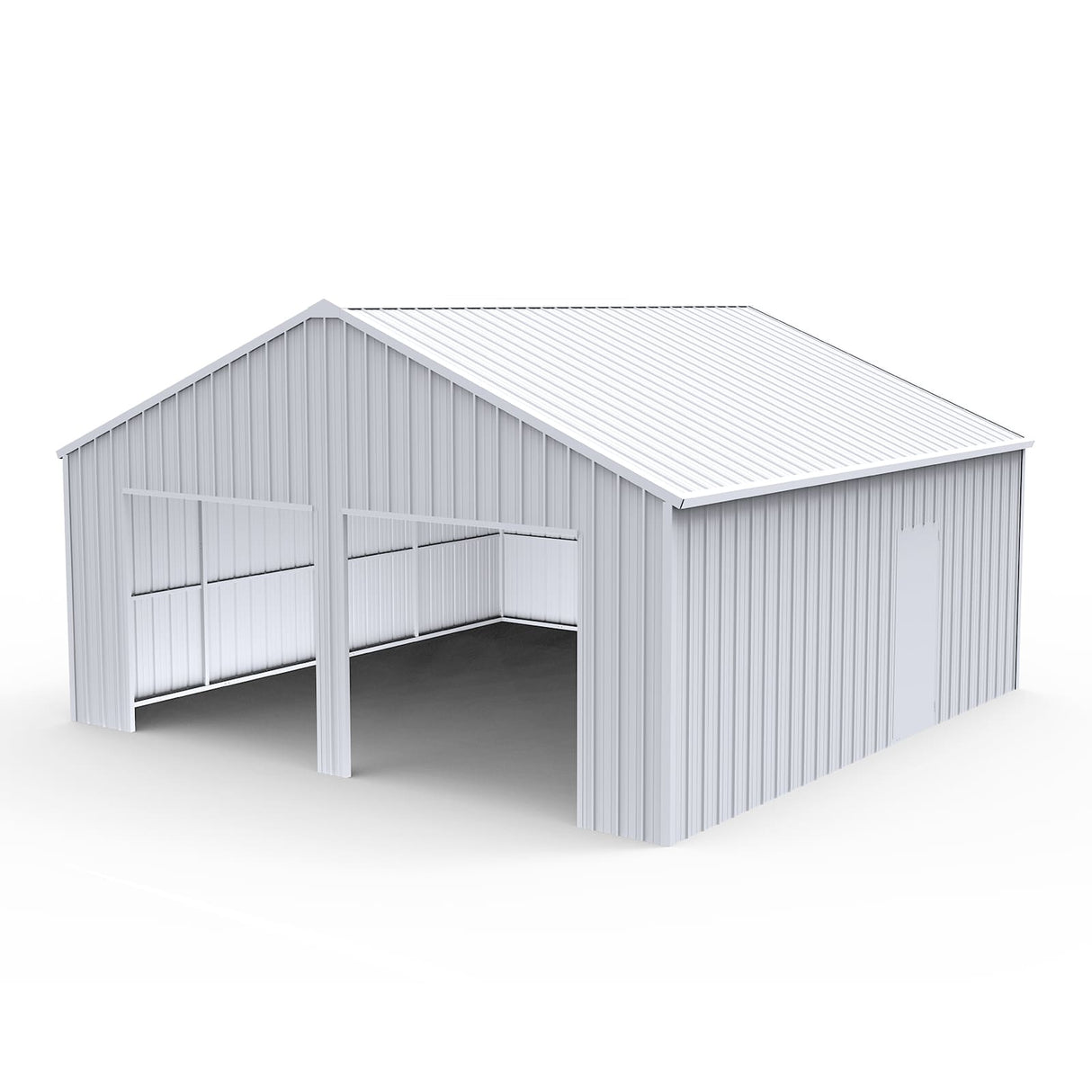 33FT × 25FT Metal Garage Barn Reinforced Steel Structure with Dual Doors