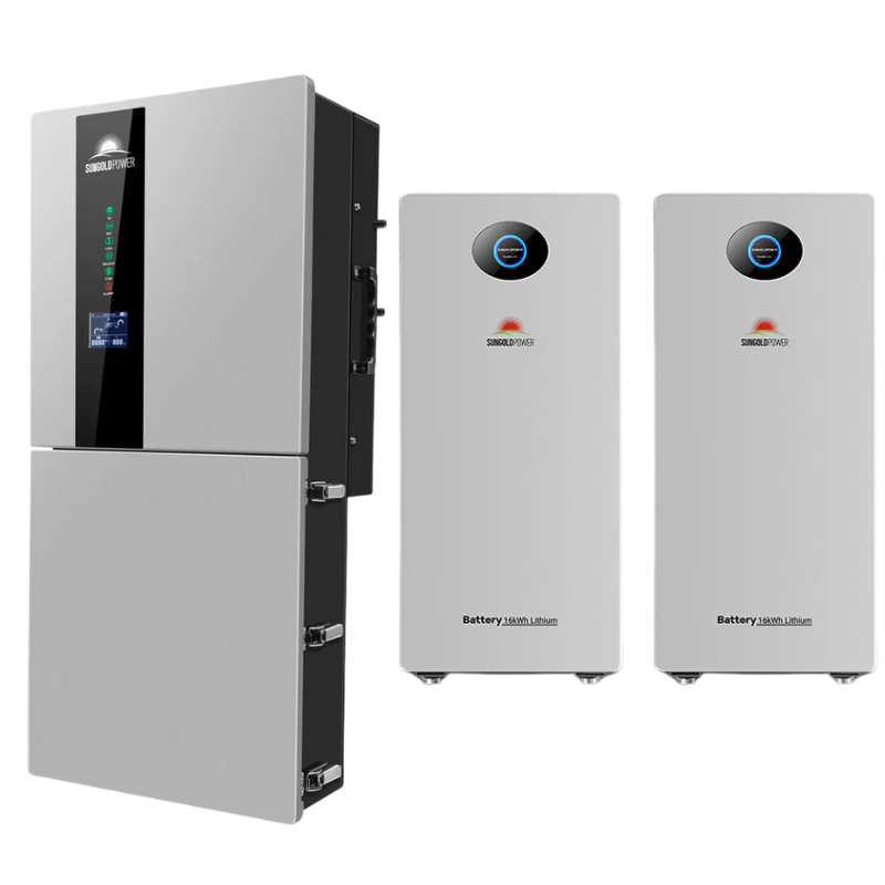 SunGoldPower 11.4kW 48V Split Phase Hybrid Solar Inverter + PowerMax 51.2V 314Ah Outdoor Energy Storage Battery