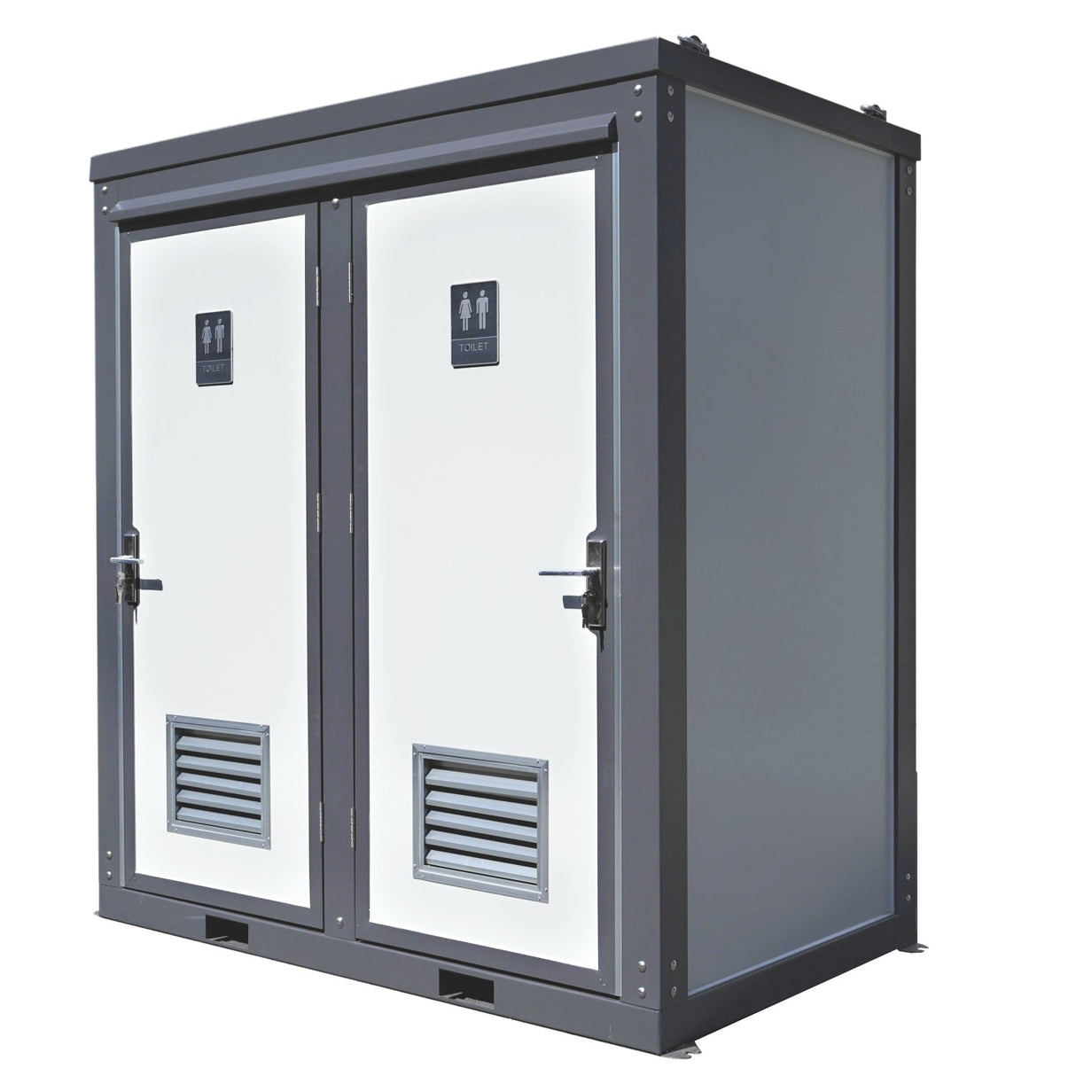2 Private Toilet Stalls Portable Restroom