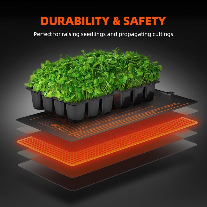 Spider Farmer Waterproof 10”X20.75” Seedling Heat Mat for Germination Indoor Gardening
