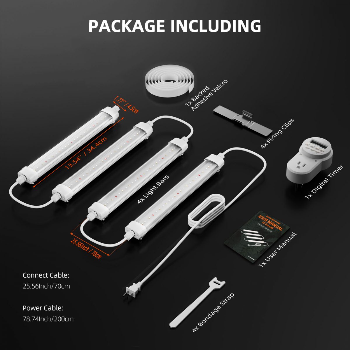 Spider Farmer Glow30 Full Spectrum Supplemental 32 Watt LED Light Bars