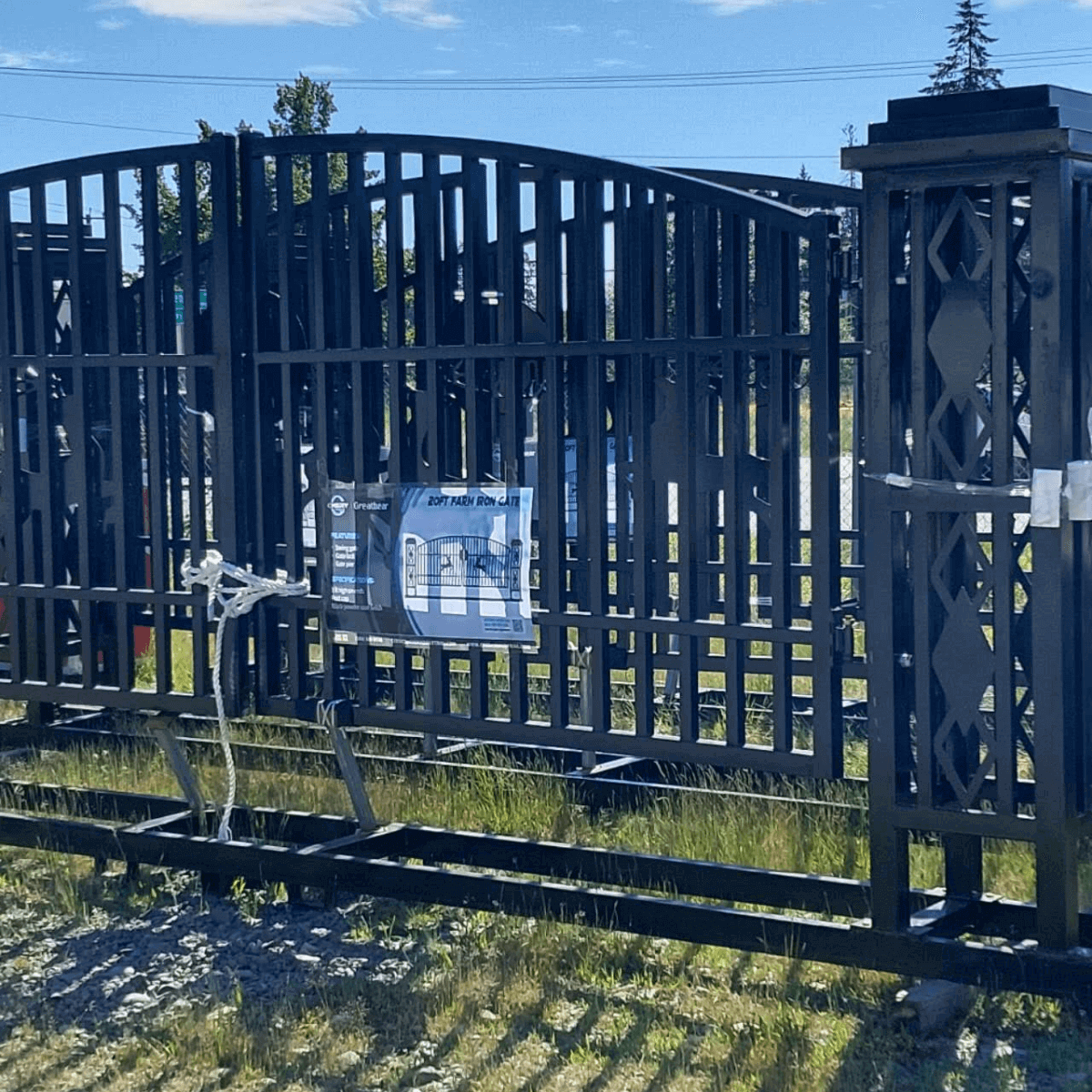 Chery Industrial 20ft Wrought Steel Garden Driveway Gate with Post