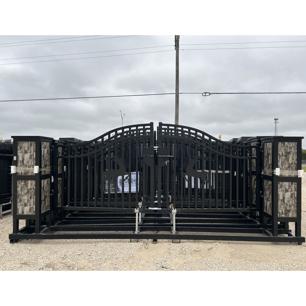 Chery Industrial 20ft Wrought Steel Garden Driveway Gate with Post