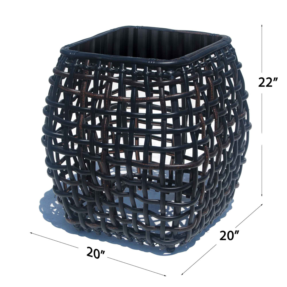 Skyline Design Dynasty Side Table with Glass