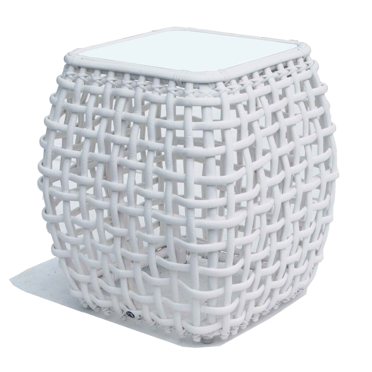 Skyline Design Dynasty Side Table with Glass