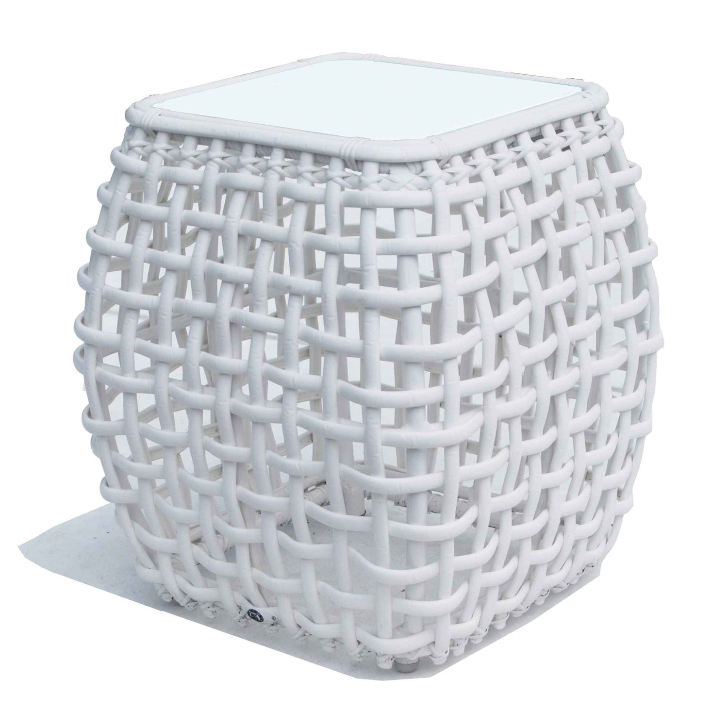 Skyline Design Dynasty Side Table with Glass