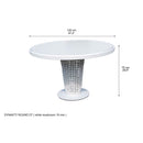 Skyline Design Dynasty Round Dining Table with Glass