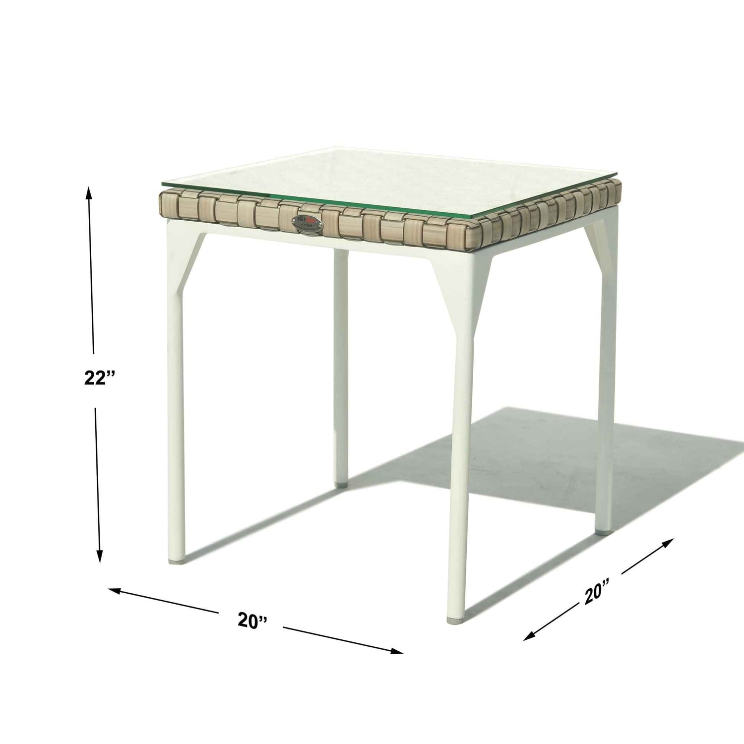 Skyline Design Brafta Side Table with Glass