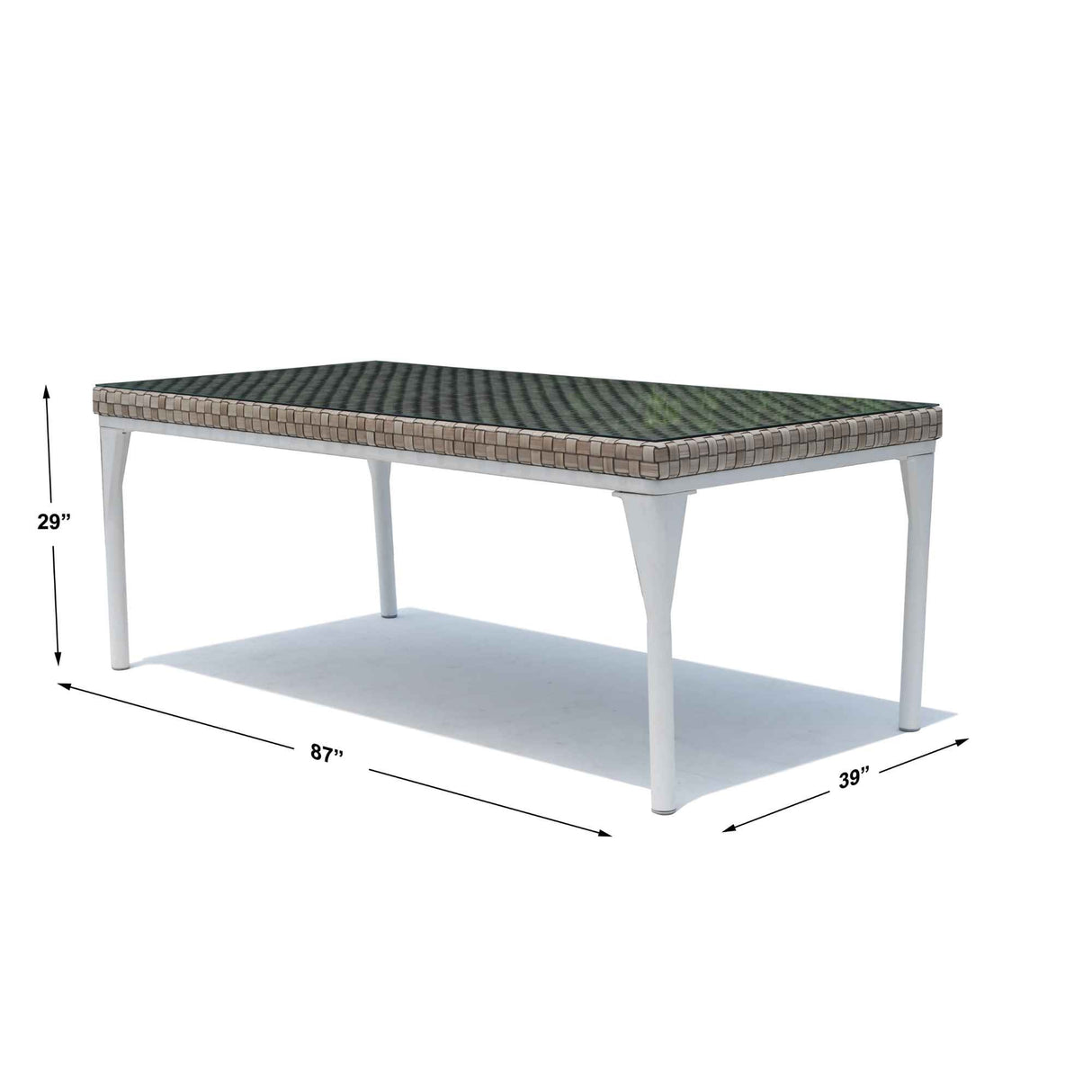 Skyline Design Brafta Rectangular Table with Glass