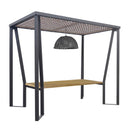 Skyline Design Horizon 10FT Pergola With Teak Table & Lamp