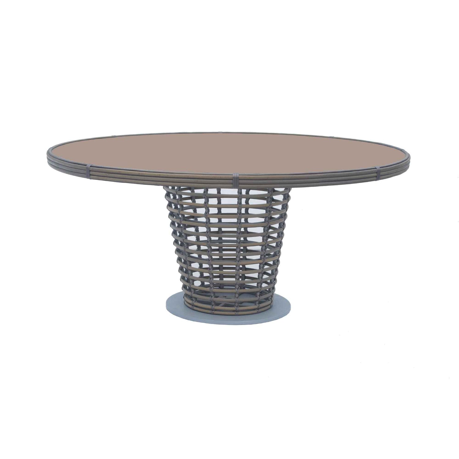 Skyline Design Ruby Round Dining Table with Glass