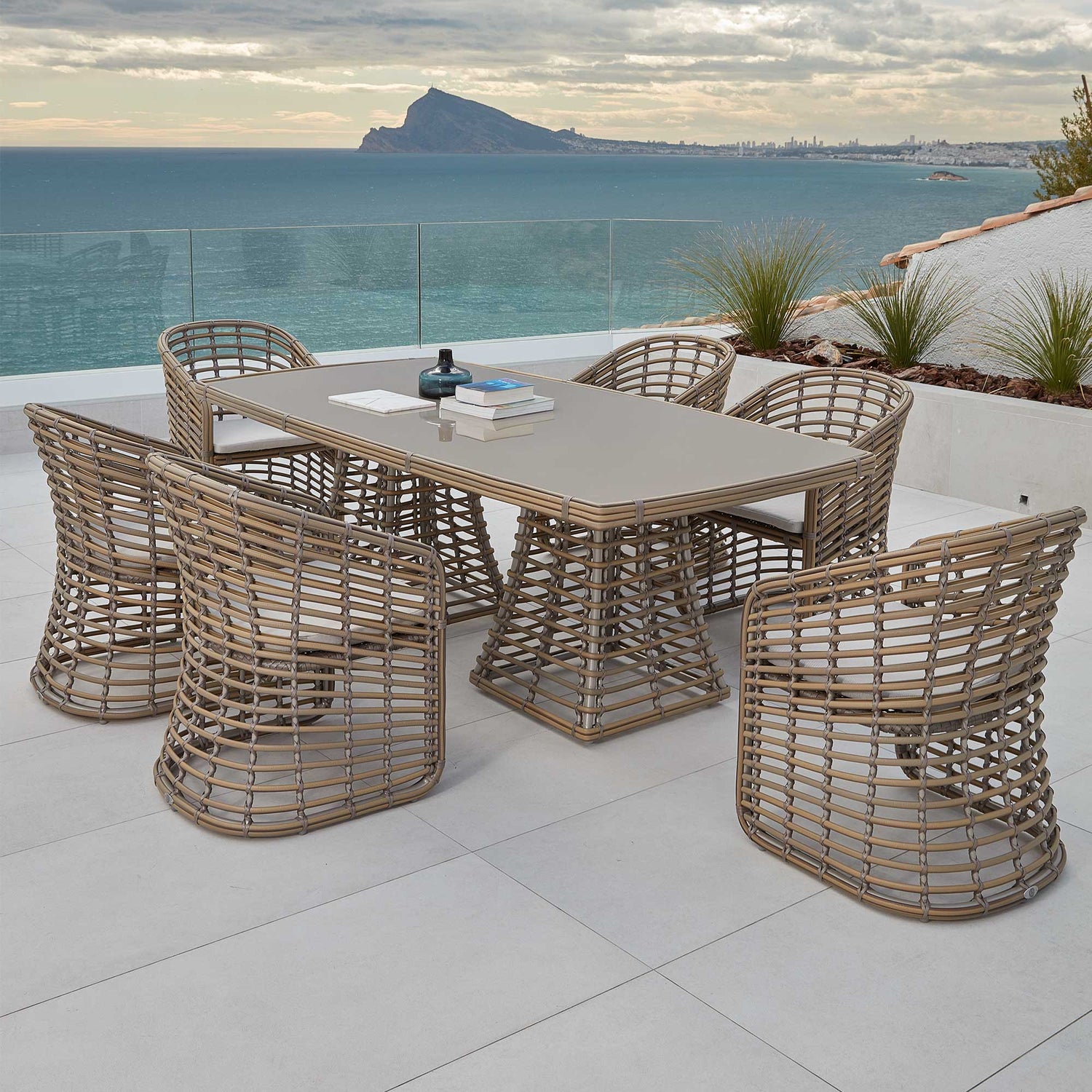 Skyline Design Ruby 7-Piece Dining Set with Sunbrella Cushions