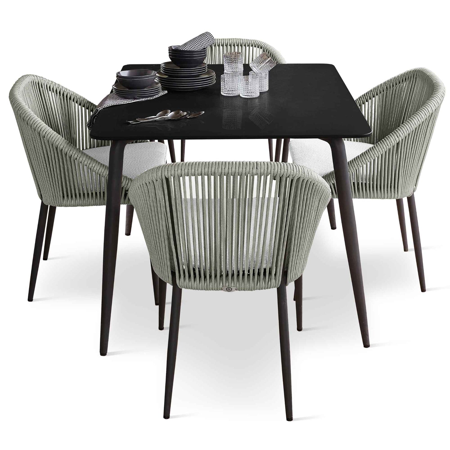Skyline Design Rodona 5-Piece Square Dining Set with Sunbrella Cushions