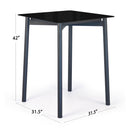 Skyline Design Boston Square Pub Table with Glass
