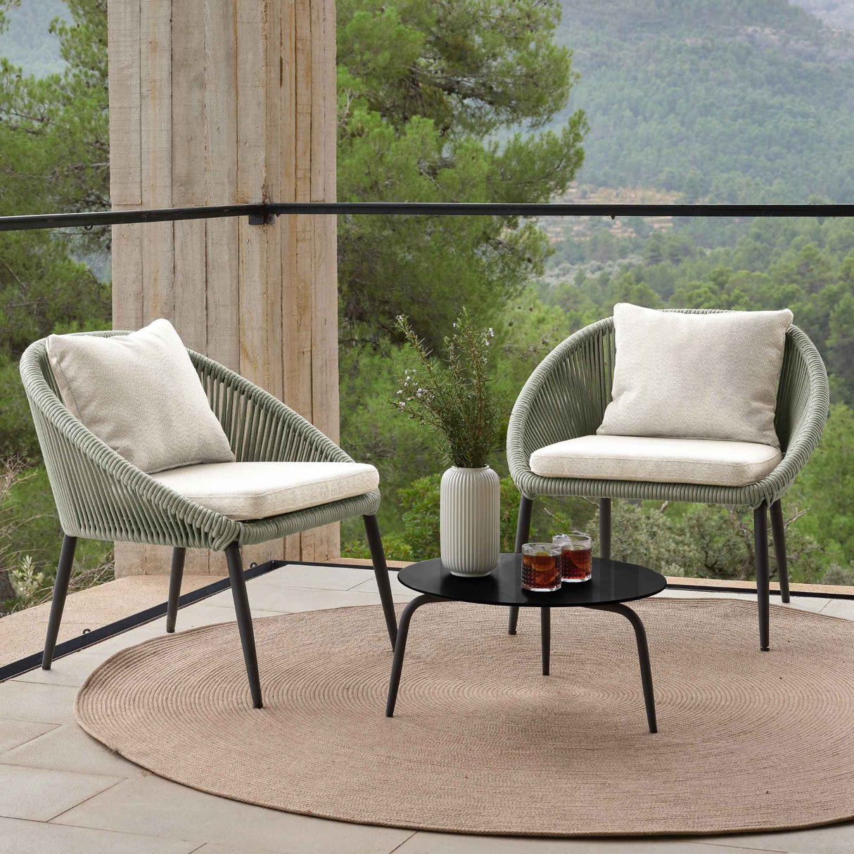 Skyline Design Rodona 4-Piece Seating Set with Sunbrella Cushions