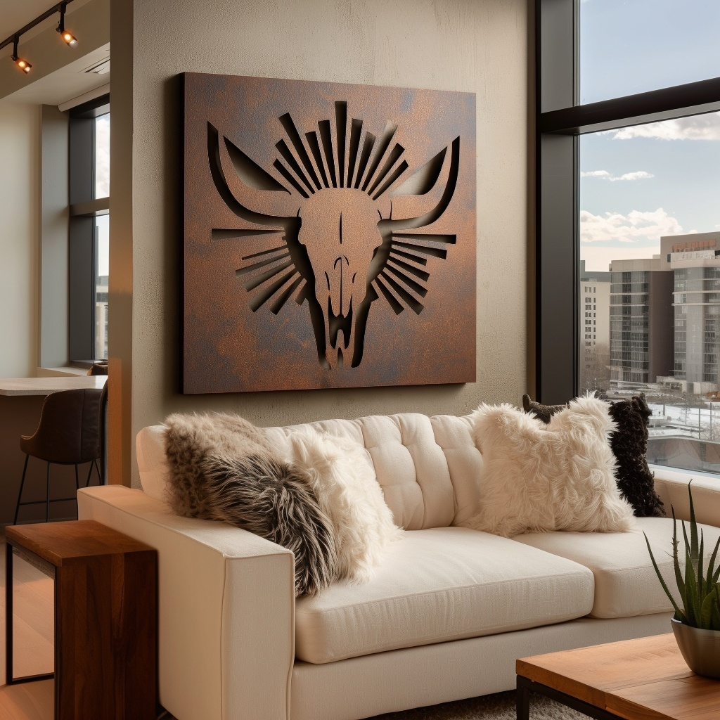 The Cráneo de Toro - Metal Wall Art