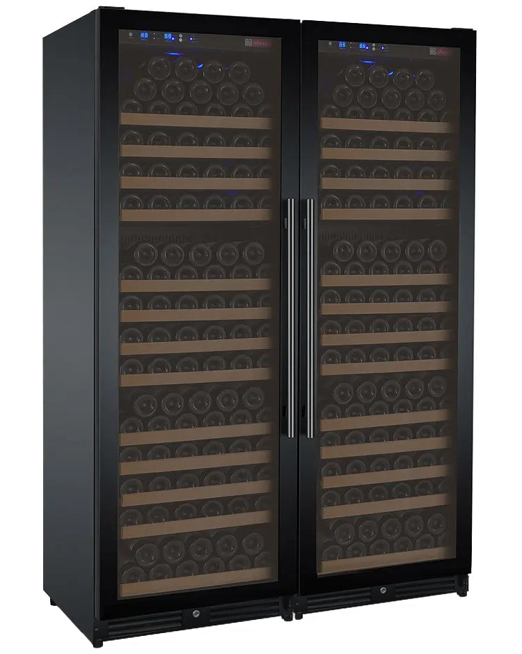 Allavino 47″ Wide FlexCount II Tru‑Vino 354 Bottle Dual Zone Black Side‑by‑Side Wine Refrigerator 2X‑VSWR177‑1B20