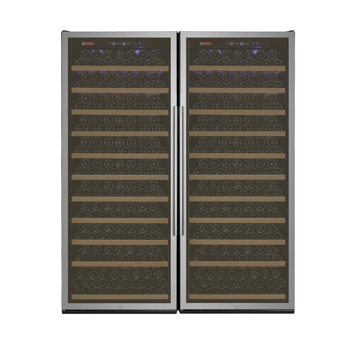 Allavino Vite II Tru-Vino 63″ 554 Bottle Dual Zone Stainless Steel Side-by-Side Wine Refrigerator