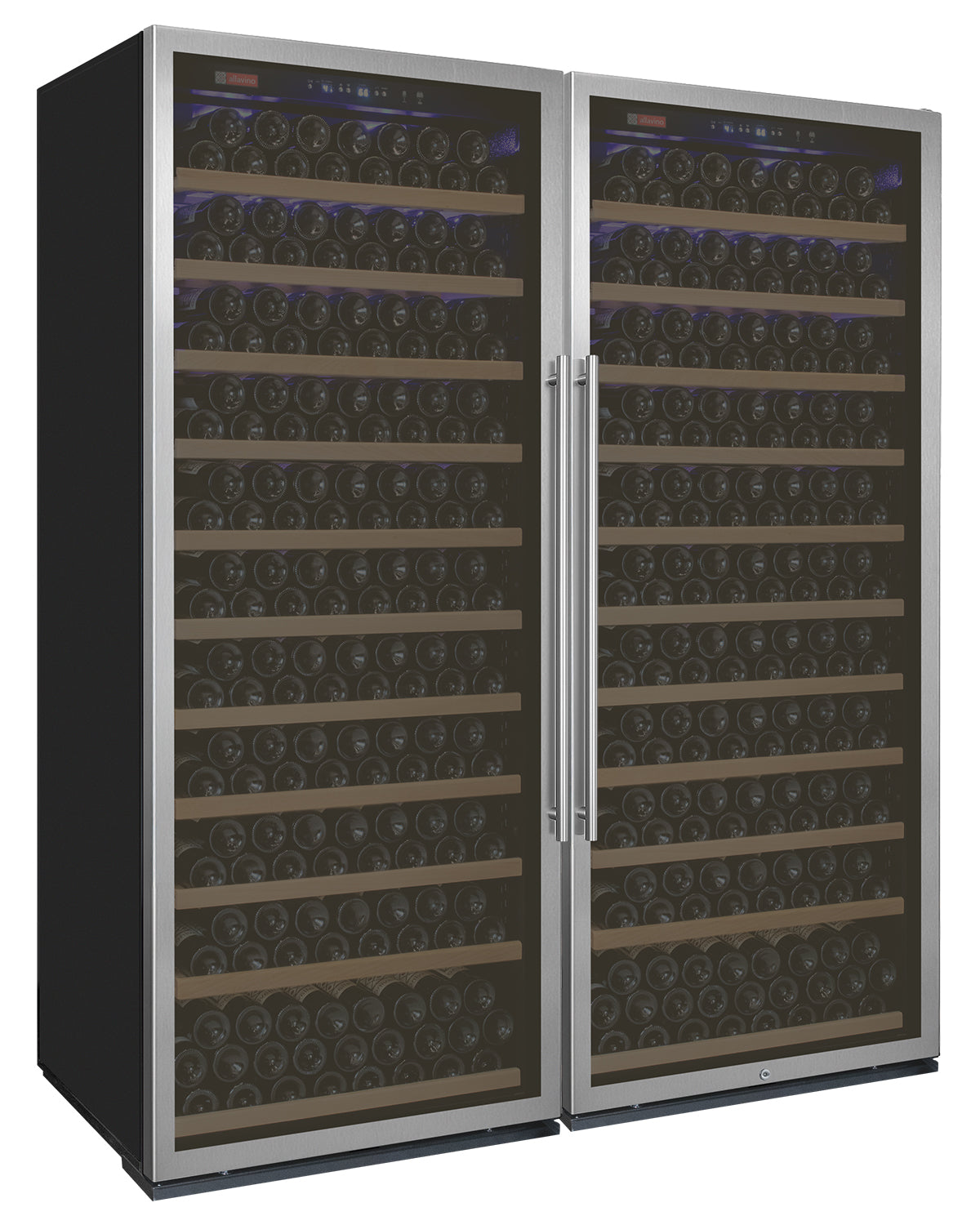 Allavino Vite II Tru-Vino 63″ 554 Bottle Dual Zone Stainless Steel Side-by-Side Wine Refrigerator