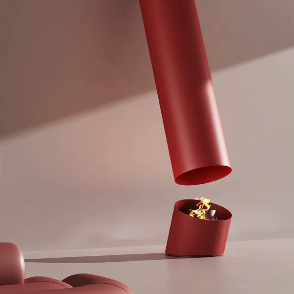 HearthArtSinn Bioethanol High-end Simple Column Real Flame Hanging Fireplaces