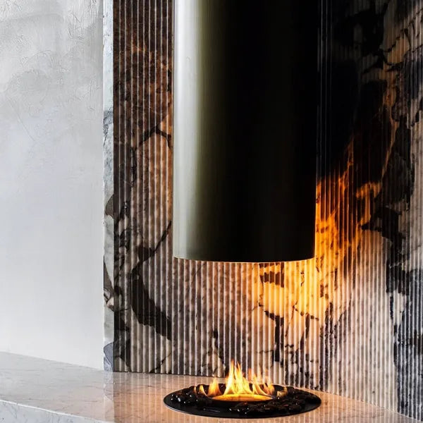HearthArtSinn Bioethanol High-end Simple Column Real Flame Hanging Fireplaces