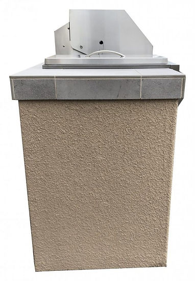 KoKoMo Grills Antigua 6' BBQ Island Built In BBQ Grill Side Burner and Bar on one Side