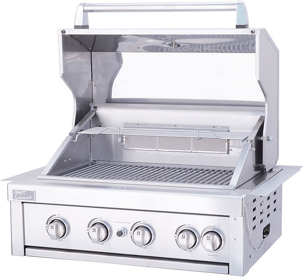 KoKoMo Grills The Cayman 5' BBQ Island with 4 Burner Built In BBQ Grill
