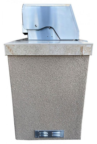 KoKoMo Grills The Cayman 5' BBQ Island with 4 Burner Built In BBQ Grill