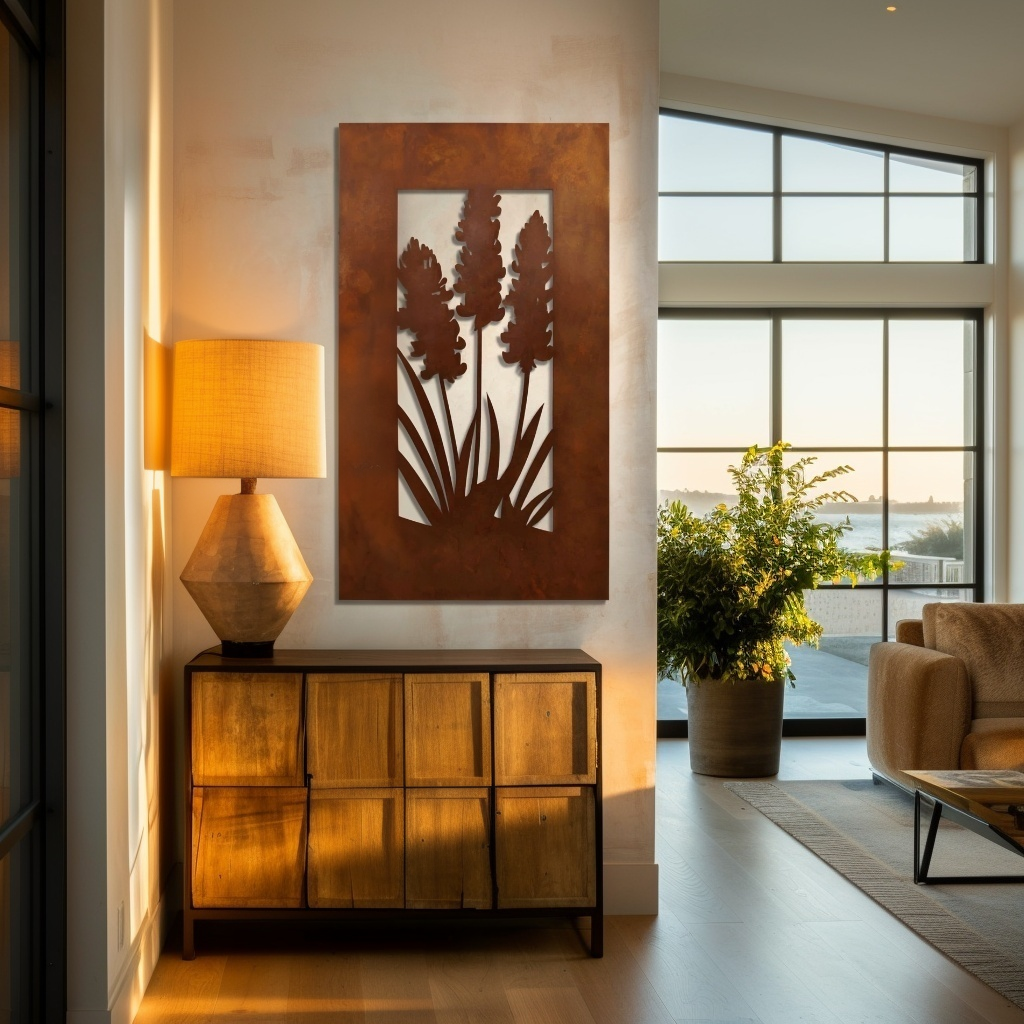 The Texas Bluebonnet - Metal Wall Art - Portrait Sienna