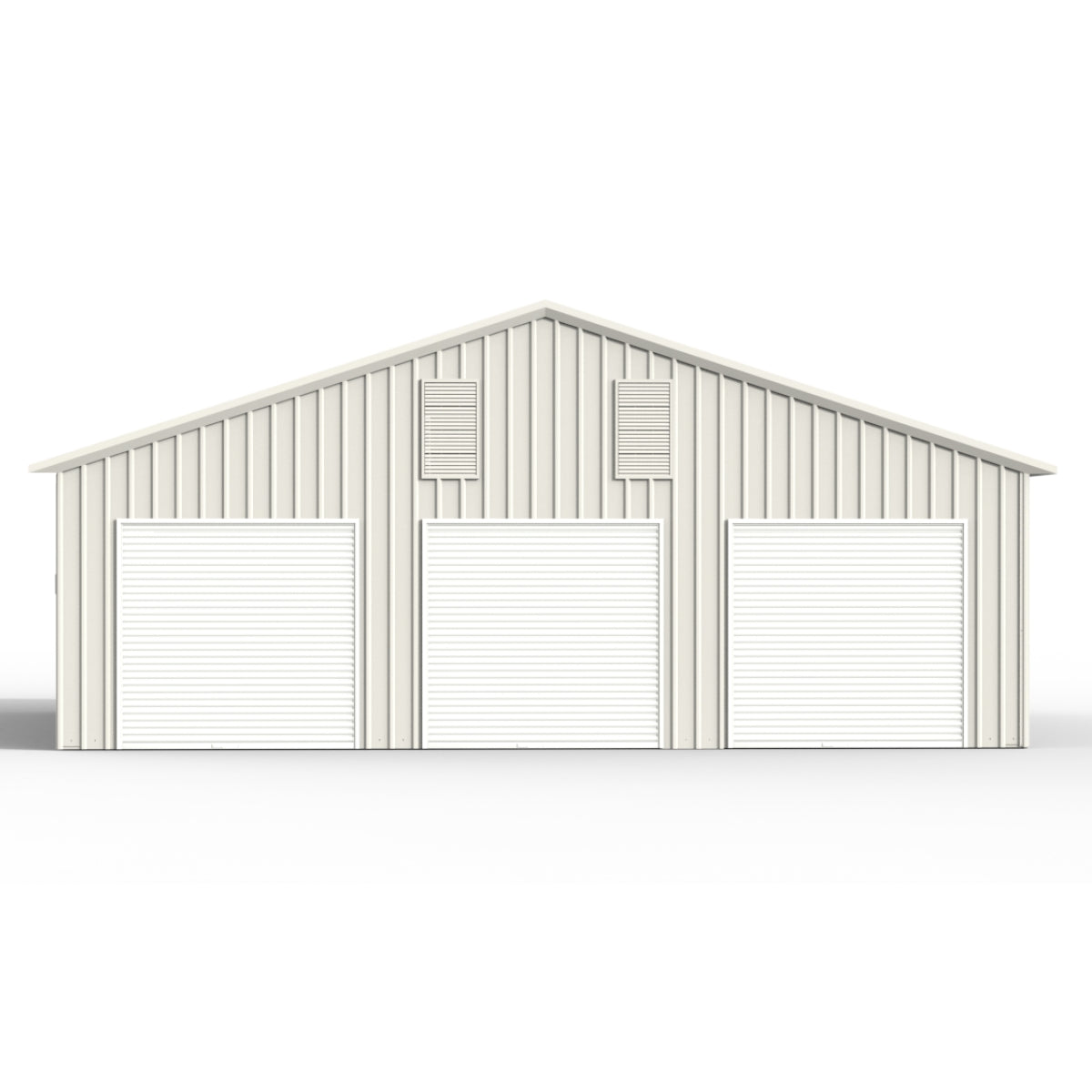 Chery Industrial 35' x 40' Three Car Garage Shed with Side Entry Door & Windows