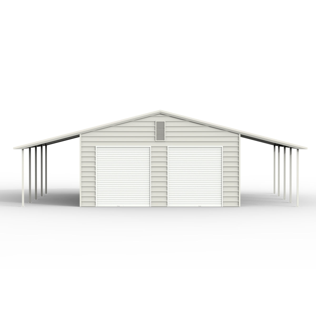 Chery Industrial 39' x 39' Vertical Steel Carport With Lean-to