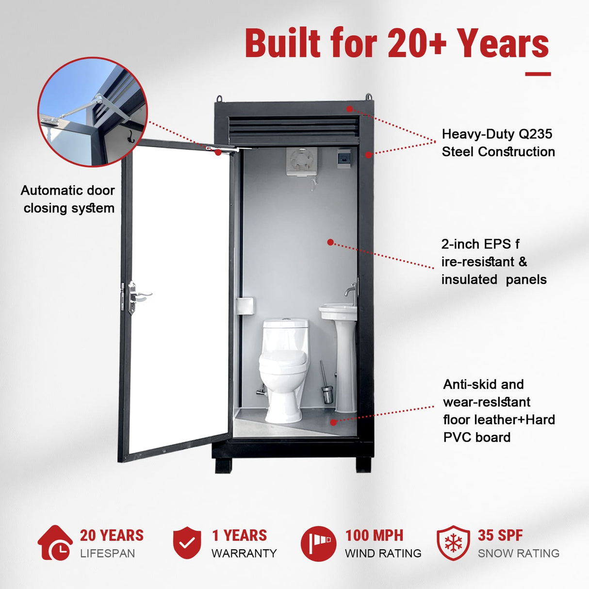 Portable Insulated Toilet Cabin