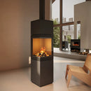 HearthArtSinn Ash 6 Real Fire Wood Floor Standing Fireplace